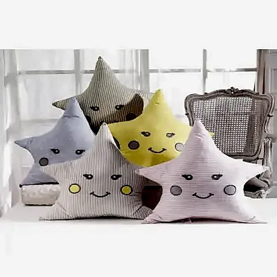 Momishop Bebek Dekoratif Yastık Yıldız Sarı