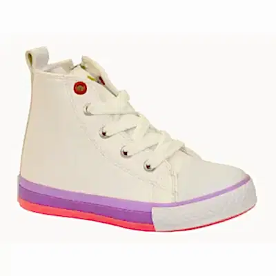 Momy Kız Ayakkabı Beyaz - Mor