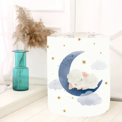 Momys Care Aydaki Rüyalar Kuzu Çok Amaçlı Oyuncak Saklama Kutusu 30x50 Cm