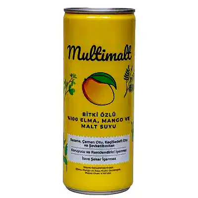 Multimalt Bitki Özlü %100 Elma,Mango Ve Malt Suyu 250 ml