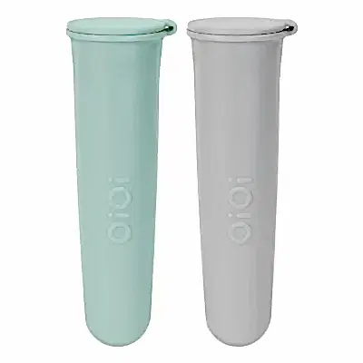 OiOi Buz Buz Silikon Dondurma Kabı 2li 6+ Ay River Green - Powder Grey