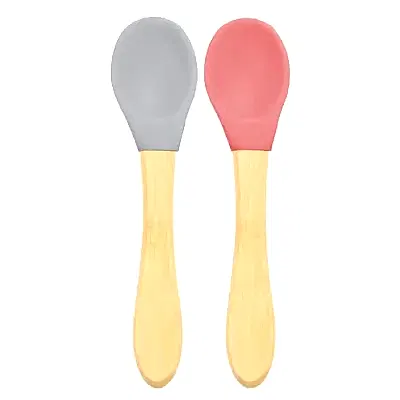 OiOi Mama Kaşığı 2li Powder Grey - Velvet Rose