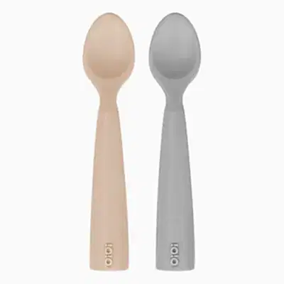 OiOi Nam Nam Mama Kaşığı 2li Bubble Beige - Powder Grey