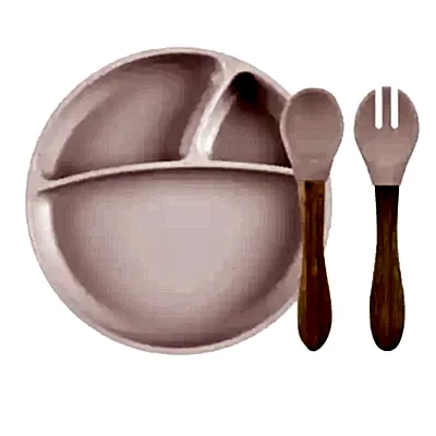 Oioi Tabak Kaşık Çatal Set Pinky Pink