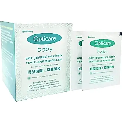 Opticare Baby Göz Çevresi ve Kirpik Temizleme Mendili 15li