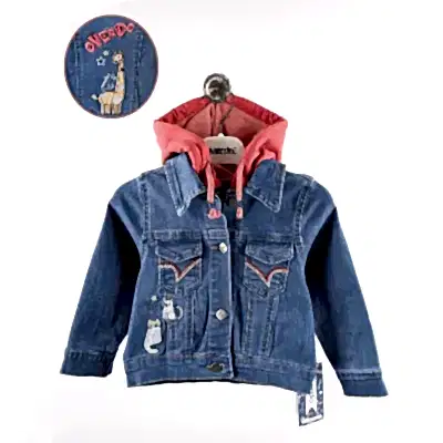 Overdo Kız Ceket Zürafa Kot Gül Kurusu