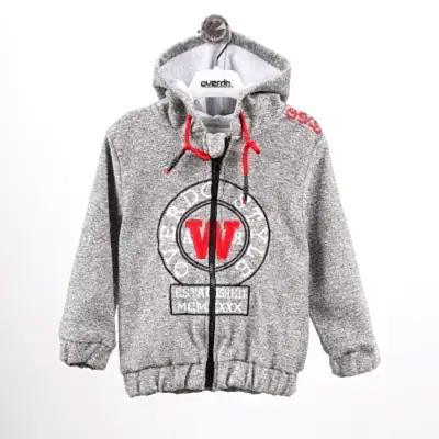 Overdo Unisex Ceket Kapüşonlu Style Nakışlı Kırmızı