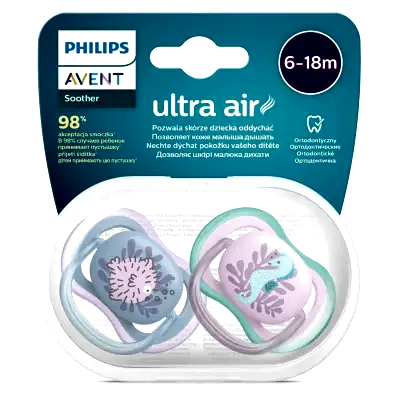 Philips Avent Soother Ultra Air Emzik 6-18 ay 2li Kız SCF085/61