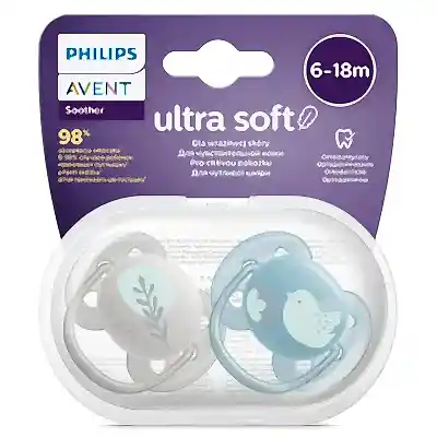 Philips Avent Soother Ultra Yumuşak Emzik 6-18 Ay 2li Erkek SCF091/15