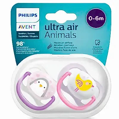 Philips Avent Ultra Air Silikon Emzik 0-6 Ay Kız SCF080/06