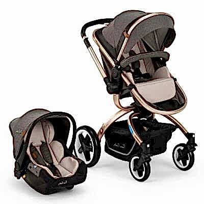 Pierre Cardin Legend Çift Yönlü Travel Sistem- Seyahat Sistem Bebek Arabası Gri