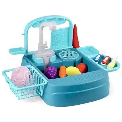 Pilli Mutfak Lavabosu Turkuaz