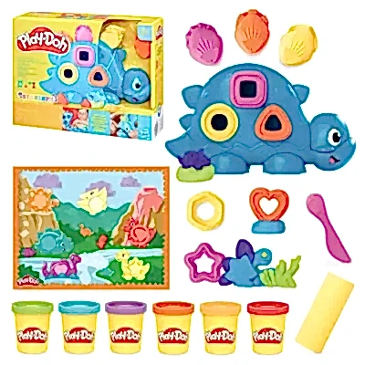Play-Doh Shapes And Colors Dıno