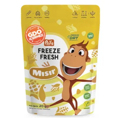 Pol's&nbsp;Freeze Fresh Kukili Dondurularak Kurutulmuş Mısır 25 gr