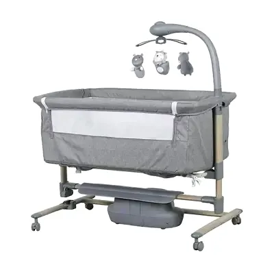 Prego&nbsp;Carmela Anne Yanı Elektrikli Uzaktan Kumandalı Dönenceli Beşik - Gri