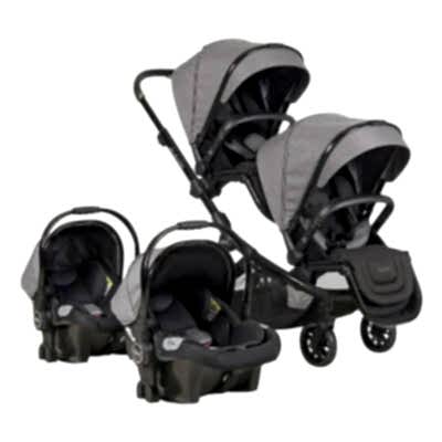 Prego Ibiza Plus Çift Yönlü Travel Sistem İkiz Bebek Arabası Gri 2223