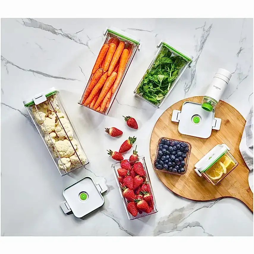 Respiroxhome Vakumlu Saklama Kabı Seti 6lı Şarjlı Otomatik Pompalı - 5