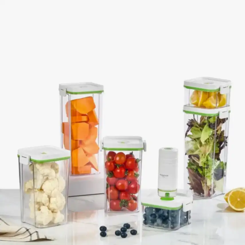 Respiroxhome Vakumlu Saklama Kabı Seti 6lı Şarjlı Otomatik Pompalı - 1