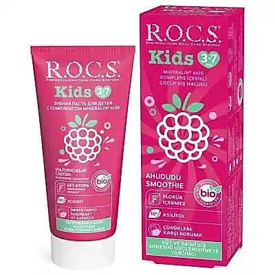 Rocs Kids Çocuk Diş Macunu Ahududu Smoothie 3-7 Yaş