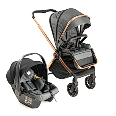 Duux Pro Max2 I-Size Çift Yönlü Kolay Katlanabilen Su Geçirmeyen Travel Sistem-Seyahat Sistem Bebek Arabası Yağmurluk Hediyeli Green