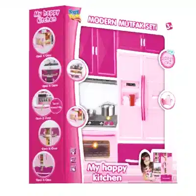 Sesli Işıklı Çocuk Oyuncak Mutfak Seti 2li