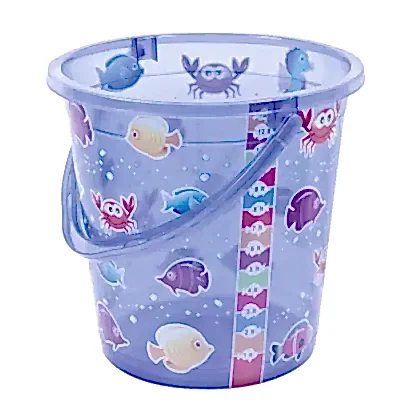 Sevi Bebe Desenli Bebek Banyo Kovası Şeffaf Mavi