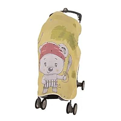 Sevi Bebe Müslin Bebek Arabası Örtüsü Pano Baskılı Korsan