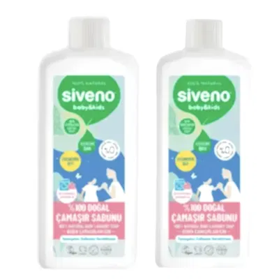 Siveno Baby Doğal Bebek Çamaşır Sabunu 1 Lt*2