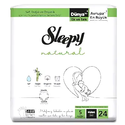 Sleepy Natural Külot Bebek Bezi 5 Beden 11-18 kg 24lü