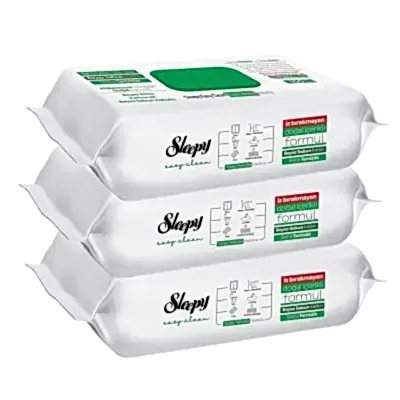 Sleepy Yüzey Temizlik Havlusu Beyaz Sabun 100lü x3