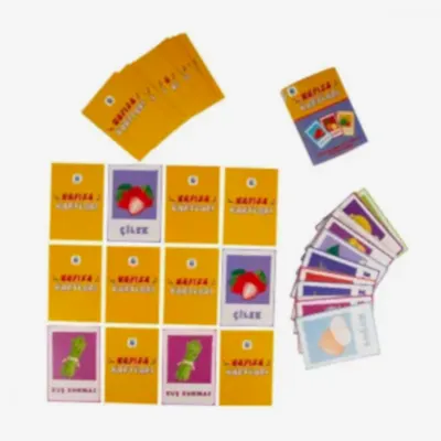 Sunman Hafıza Kart Eşleştirme Meyveler Sebzeler 50 Parça