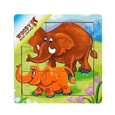 Sunman Tahta Puzzle Mini Hayvanlar 9 Parça