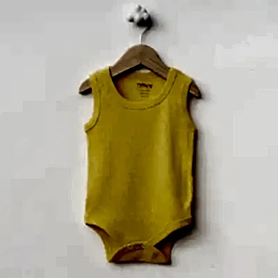 Tiffany Unisex Pamuklu Atlet Body Bisiklet Yaka Jakarlı Basic Tema Sarı