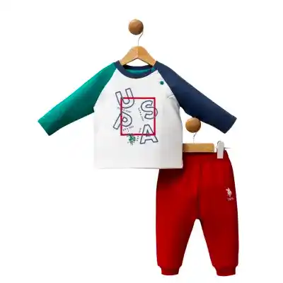 U.S. Polo 2li Takım Beyaz Yeşil