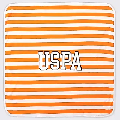 U.S. Polo Erkek Battaniye Beyaz - Koyu Sarı