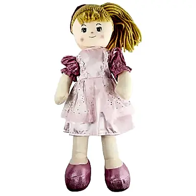 Vardem Parlak Elbiseli Bez Bebek 50 cm