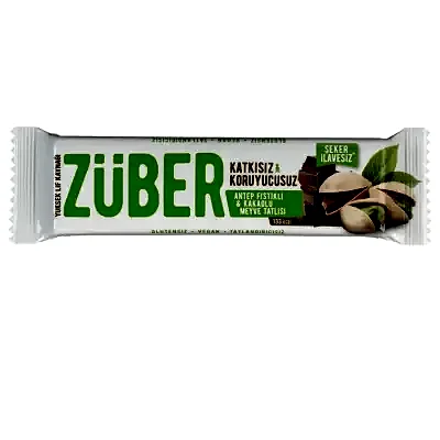 Züber Antep Fıstıklı Ve Kakaolu Meyve Bar 40gr